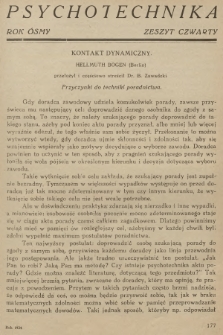 Psychotechnika. R.8, 1934, Zeszyt 4
