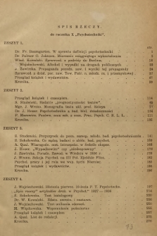 Psychotechnika : organ Polskiego Towarzystwa Psychologicznego. R.10, 1936, Spis rzeczy do rocznika X „Psychotechniki”