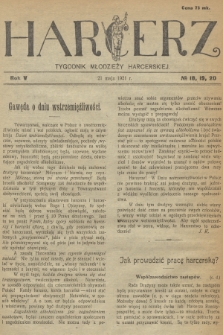 Harcerz : tygodnik młodzieży harcerskiej. R.5, 1921, № 18-19-20