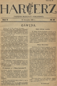 Harcerz : tygodnik młodzieży harcerskiej. R.5, 1921, № 29