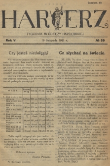 Harcerz : tygodnik młodzieży harcerskiej. R.5, 1921, № 30