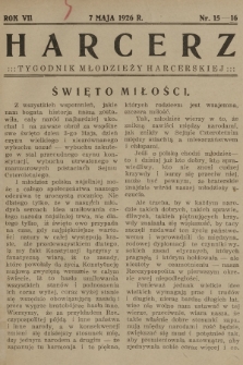 Harcerz : tygodnik młodzieży harcerskiej. R.7, 1926, nr 15