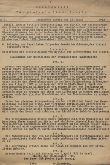 Gesetzblatt für die Freie Stadt Danzig. 1922, Nr. 3