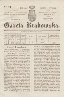 Gazeta Krakowska. 1835, nr 13