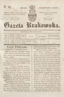 Gazeta Krakowska. 1835, nr 31