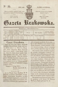 Gazeta Krakowska. 1835, nr 35