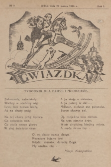Gwiazdka : tygodnik dla dzieci i młodzieży. R.1, 1925, № 9