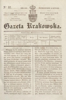 Gazeta Krakowska. 1835, nr 37