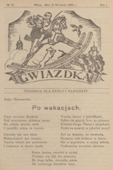 Gwiazdka : tygodnik dla dzieci i młodzieży. R.1, 1925, № 25