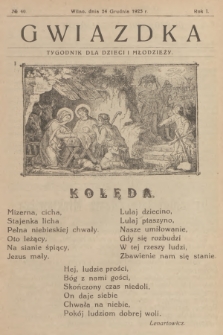 Gwiazdka : tygodnik dla dzieci i młodzieży. R.1, 1925, № 40