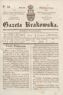 Gazeta Krakowska. 1835, nr 44