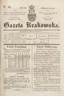 Gazeta Krakowska. 1835, nr 45