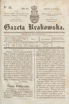 Gazeta Krakowska. 1835, nr 47