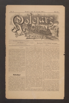 Kolejarz : organ Galicyjskich Kolejarzy. 1901, nr 2