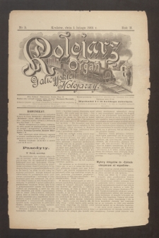 Kolejarz : organ Galicyjskich Kolejarzy. 1901, nr 3