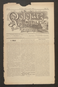 Kolejarz : organ Galicyjskich Kolejarzy. 1901, nr 9