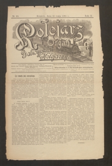 Kolejarz : organ Galicyjskich Kolejarzy. 1901, nr 10