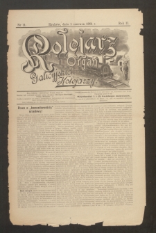 Kolejarz : organ Galicyjskich Kolejarzy. 1901, nr 11