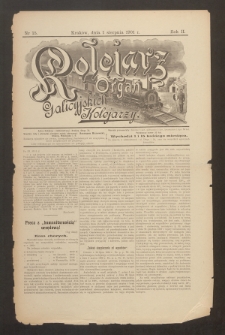 Kolejarz : organ Galicyjskich Kolejarzy. 1901, nr 15