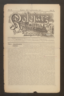 Kolejarz : organ Galicyjskich Kolejarzy. 1901, nr 19