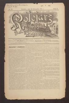 Kolejarz : organ Galicyjskich Kolejarzy. 1901, nr 22