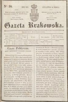Gazeta Krakowska. 1835, nr 58