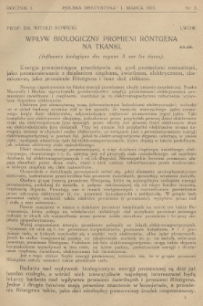 Polska Dentystyka. R.1, 1923, nr 2