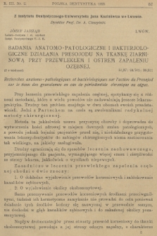 Polska Dentystyka. R.3, 1925, nr 2