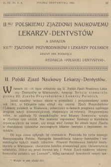 Polska Dentystyka. R.3, 1925, nr 3-4