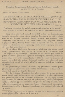 Polska Dentystyka. R.3, 1925, nr 6