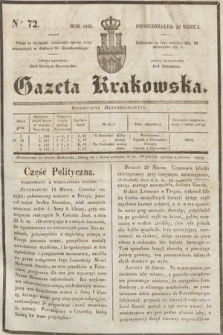 Gazeta Krakowska. 1835, nr 72