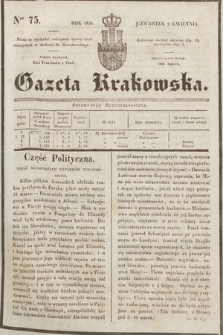 Gazeta Krakowska. 1835, nr 75