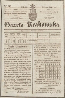 Gazeta Krakowska. 1835, nr 80