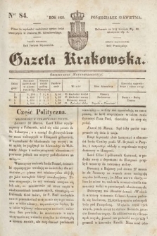 Gazeta Krakowska. 1835, nr 84