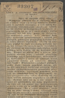 J. Łepkowskiego listy z podróży archeologicznej po Galicji