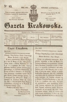 Gazeta Krakowska. 1835, nr 85