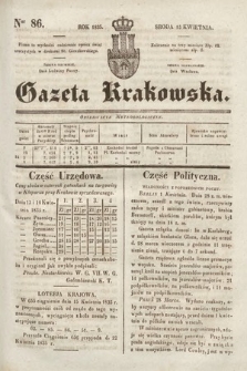 Gazeta Krakowska. 1835, nr 86