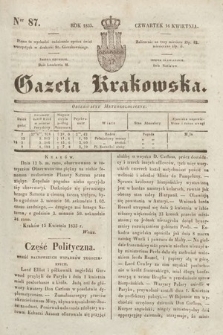 Gazeta Krakowska. 1835, nr 87