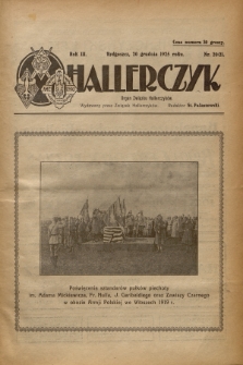 Hallerczyk : Organ Związku Hallerczyków. R. 3, 1925, nr 20/21