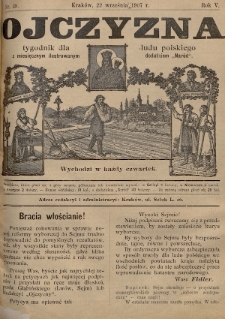 Ojczyzna : tygodnik dla ludu polskiego. 1907, nr 39