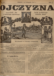 Ojczyzna : tygodnik dla ludu polskiego. 1907, nr 48