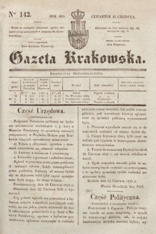Gazeta Krakowska. 1835, nr 142