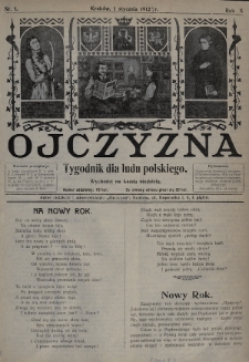 Ojczyzna : tygodnik dla ludu polskiego. 1912, nr 1 [skonfiskowany]