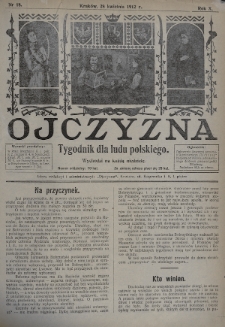 Ojczyzna : tygodnik dla ludu polskiego. 1912, nr 18