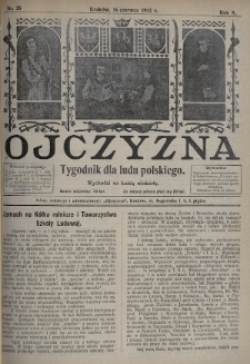 Ojczyzna : tygodnik dla ludu polskiego. 1912, nr 25