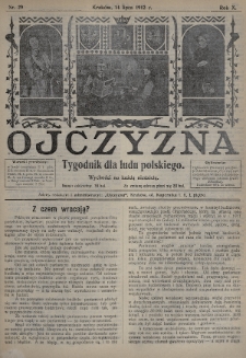 Ojczyzna : tygodnik dla ludu polskiego. 1912, nr 29