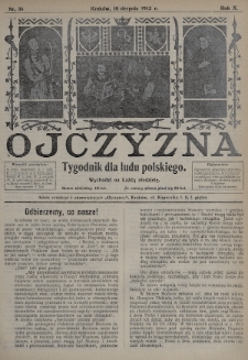 Ojczyzna : tygodnik dla ludu polskiego. 1912, nr 34