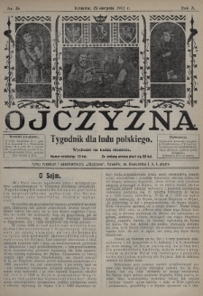 Ojczyzna : tygodnik dla ludu polskiego. 1912, nr 35