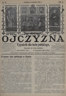 Ojczyzna : tygodnik dla ludu polskiego. 1912, nr 37