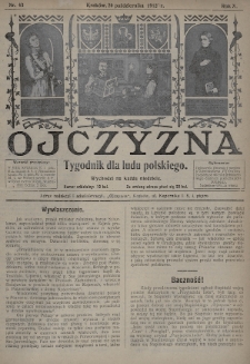 Ojczyzna : tygodnik dla ludu polskiego. 1912, nr 43